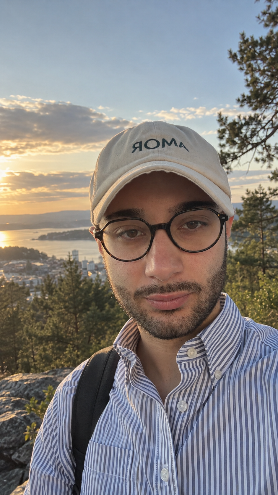 Andrea Viselli overlooking Oslo at sunset Andrea Viselli overlooking Oslo at sunset